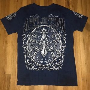 Affliction Blue Shirt